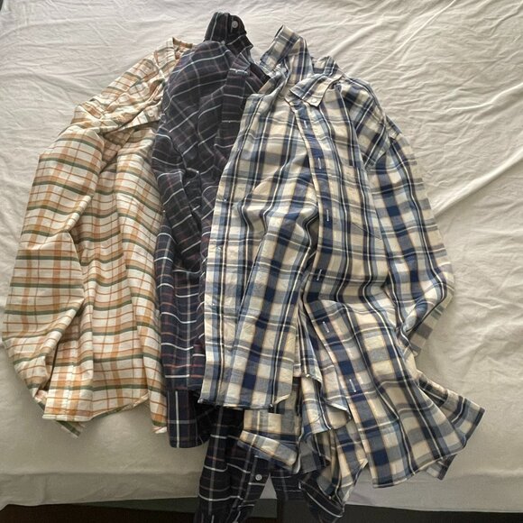 Men's Size L Slim Fit J. Crew Plaid Oxfords - Picture 1 of 4